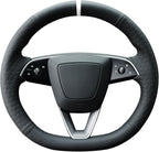 MEWANT DIY Stitching Steering Wheel Cover Wrap for Tesla Model 3 Highland 2023-2025/Model Y 2025 Highland for Tesla Model 3/Model Y Accessories