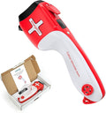 6-in-1 Multifunctional Emergency Tool, Flashlight with CO Detector, Window Breaker, Seat Belt Cutter, Red/White LED Warning L