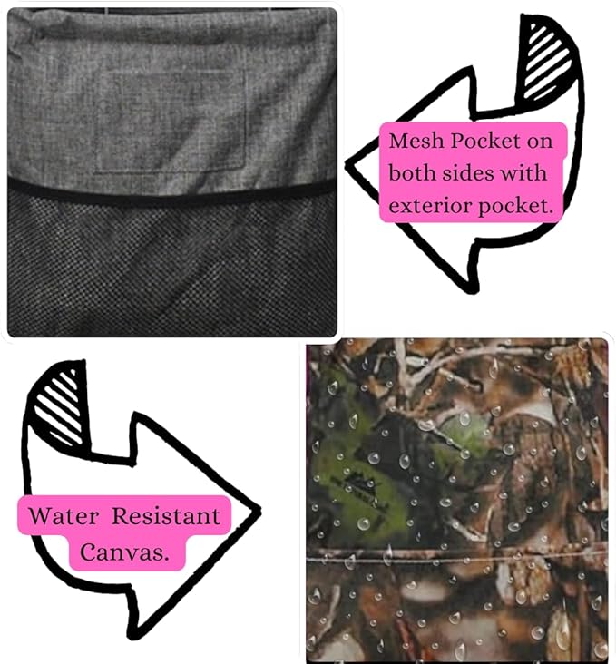 NGIL Extra Large Utility Tote Reusable Grocery Bag Oversized Collapsible for Groceries, Storage, Picnic, Beach (Camo-hot Pink)