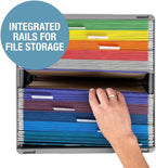 CleverMade Collapsible Milk Crate 25L (6.6 Gal), 50 lb Capacity Heavy Duty Folding Crate – Stackable Storage Crates with File