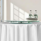 VEVOR 24 in Glass Lazy Susan Turntable, Tempered Glass Dining Table Centerpiece with 6 Rotating Wheels, 360° Smooth and Silen