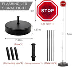 Parking Garage Flashing Stop Sign, Garage Parking Assistant LED Flashing Warning Stop Sign, Adjustable Height Parking Sensor Car Stop Target Indicator, Parking Assist Indicator