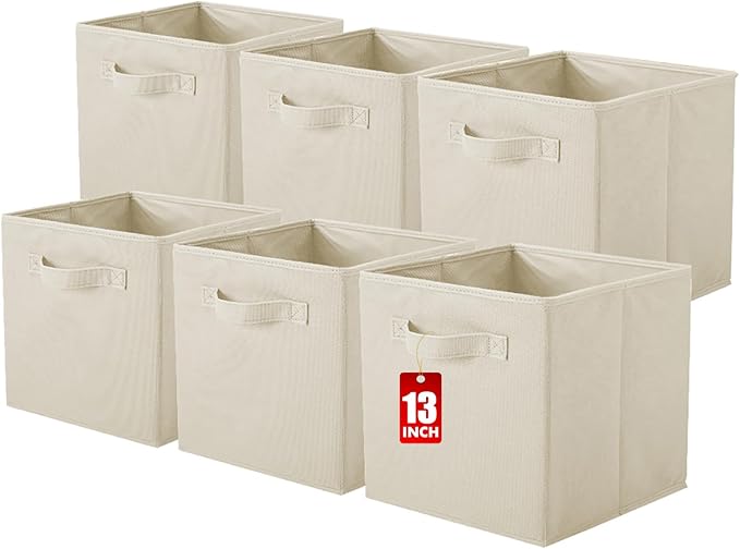 ShellKingdom Storage Bins, Foldable Fabric Storage Cubes And Cloth Storage Organizer Drawer For Closet And Toys Storage, 13 X