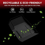 LASFIT Floor Mats for Chevrolet Chevy Colorado/GMC Canyon 2015-2022 Extended Cab Only (Not Fit Crew Cab), All Weather TPE Custom Fit Floor Mats for Cars, 1st and 2nd Row Car Floor Mats Full Set