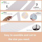 Ohlove 40Pcs Drawer Organizer Dividers 17"x2.8" Adjustable Storage Organizer Separator for Socks, Underwear, Makeup, Kitchen,