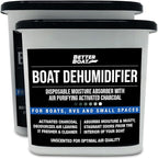 Moisture Absorber 2 Pack with Activated Charcoal Dehumidifier Bucket, Unscented Odor Absorber for Closet Basement Bathroom
