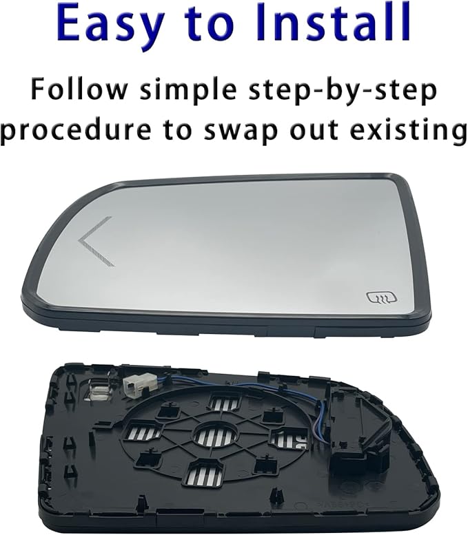 Driver Side Heated Mirror Glass Replacement For 2008-2017 Toyota Sequoia 2007-2020 Toyota Tundra - for Tundra Sequoia Side Mirror With Rear Holder and Turn Signal
