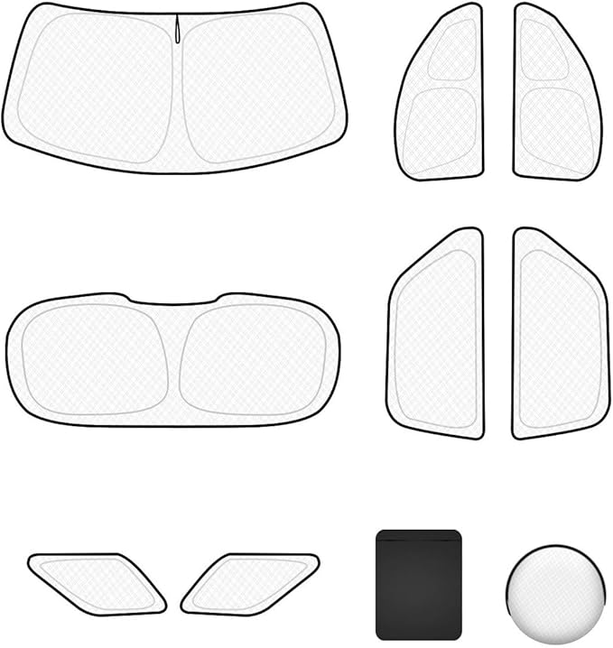 6pcs Windshield Sun Shades for Ford F150 2021-now，Accessories, Reflective Thicken Full Car Window Covers Sunshade for Windshield Side Rear, UV Block and Blackout Privacy for Camping Napping