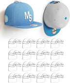 Adhesive Hat Hooks for Wall, Baseball Caps Strong Holdr, Ball Cap Hanger Wall Mount, Hat Display Rack, Hat Organizer Accessor
