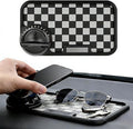 Multifunctional Car Anti-Slip Dashboard Mat with 360° Rotating Phone Holder & Hidden Parking Number Plate, Universal Anti Sli