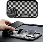 Multifunctional Car Anti-Slip Dashboard Mat with 360° Rotating Phone Holder & Hidden Parking Number Plate, Universal Anti Sli