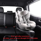 EKR Custom Fit Tacoma Neoprene Car Seat Covers for Select Toyota Tacoma 2016 2017 2018 2019 2020 2021 2022 2023 Double Cab/Cr
