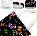 IRADA Car Trash Bag Hanging No Snap Small Garbage Bag for Car Back Seat Cute Printed One-Handed Strap Trash Bags Car Accessories-Butterfly Car Trash Bags