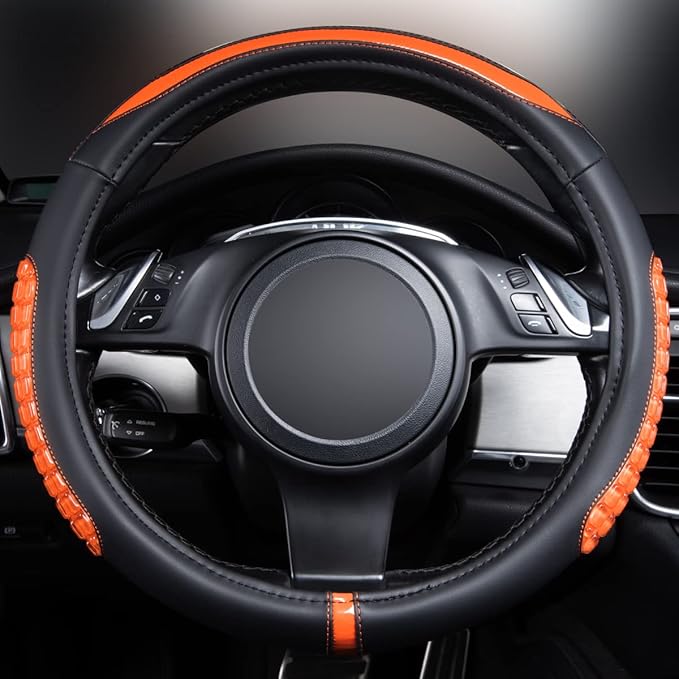 Flying Banner car Steering Wheel Cover Gel Massage Velvet Cool Warm Universal Size 15 inches SUV Truck Anti Slip Odorless Sum