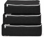Packing Cubes Bag Pure Canvas Travel Organizers (18"x12"x4") with Durable YKK Zippers for Clothes, Shoes & Luggage Storage (S
