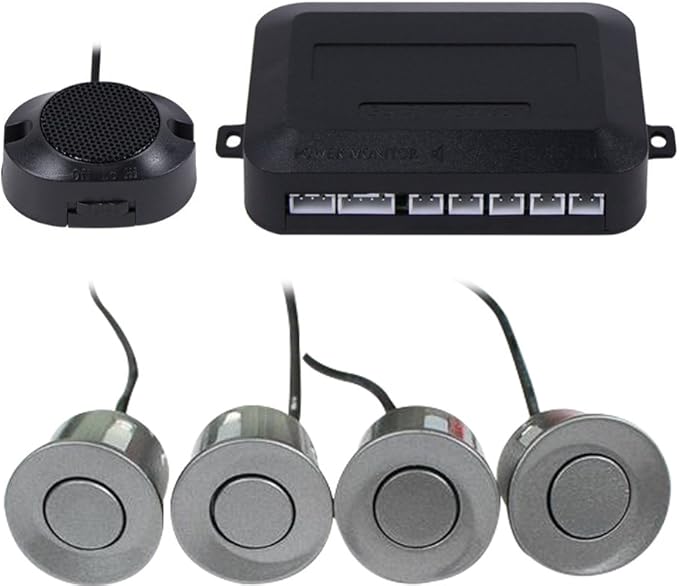 Car Reverse Backup Parking Sensor Radar System, Buzzer beeps, Detection Distance:30~150CM, Waterproof Sensors (22mm diameter 