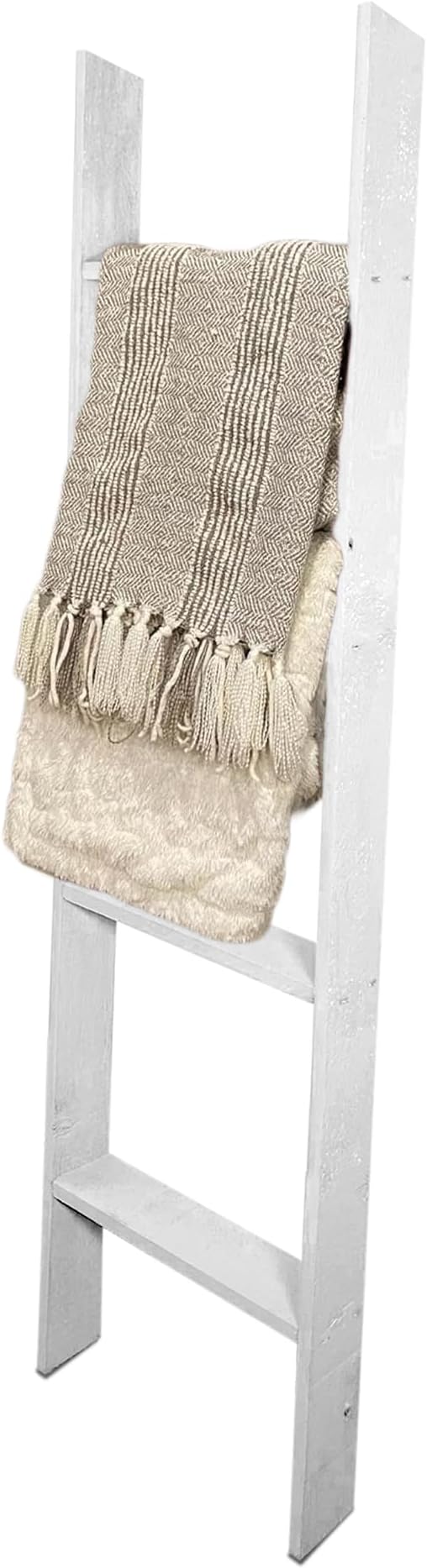 BARNWOODUSA Throw Blanket Ladder – Fully Assembled Reclaimed Wood – Rustic Decorative Ladder for Towels, Quilts, & More – Per