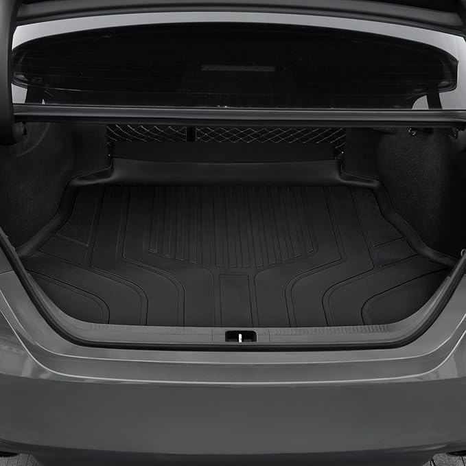 Floor Mats for Toyota Camry 2018-2024, All Weather Floor Mats Trunk Cargo Liner and Door Sill Guards Accessories, Full Coverage Set (Not fit AWD or Hybrid Models)