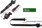 Dr.Acces Universal 2 Passenger Retractable Seat Belts and Bracket Kit for Club Car,EZGO Yamaha etc. Golf Cart