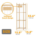 SpaceAid Stuffed Animal Storage Organizer, Wood Animals Zoo Toy Plushies Storage Holder, Large Capacity Plush Toy Cage for Pl