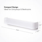 xympo Modern Wall-Mounted Coat Rack with Shelf – Heavy-Duty Steel, 5 Sturdy Hooks, Powder-Coated Finish, Space-Saving Entrywa