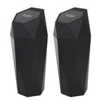Car Trash Can Bin,Small Garbage Can with Lid,Automotive Cup Holder Mini Cars Trashcan,Portable Cars Door Trash Cans,Car Accessories Interior Essentials Gadgets Dustbin (2Pcs, Black)