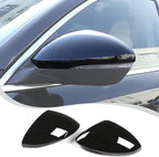 LLKUANG Car Rearview Mirror Cap Decoration Cover Compatible with Alfa Romeo Stelvio 2017-2024 Exterior Rearview Mirror Cover Cap(glossy black)