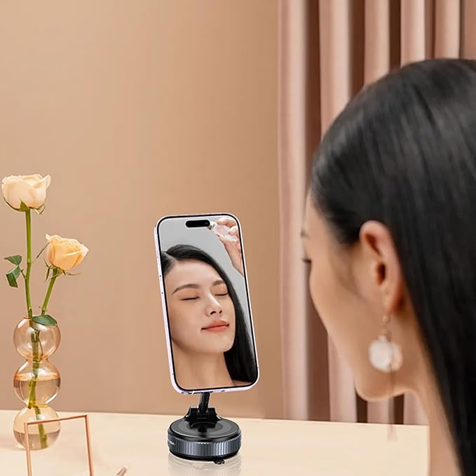 Vacuum Magnetic Phone Holder for Car Phone Holder 360° Adjustable Car Phone Mount for Magsafe Cell Phone Holders for Your Car for iPhone 16 Pro Max 15 14 13 12 Plus & Android (Black)