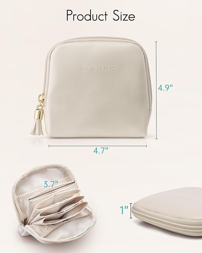 VLANDO Small Travel Jewelry Case,Mothers Day Gifts,Jewelry Pouch Bags with Zipper,Velvet Jewelry Organizer Storage Bag for Br