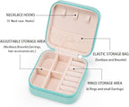 5pack/PU Leather Travel Jewelry Case, Mini Jewelry Box, Small Jewelry Organizer Portable Display Jewelry Storage Case for Rin