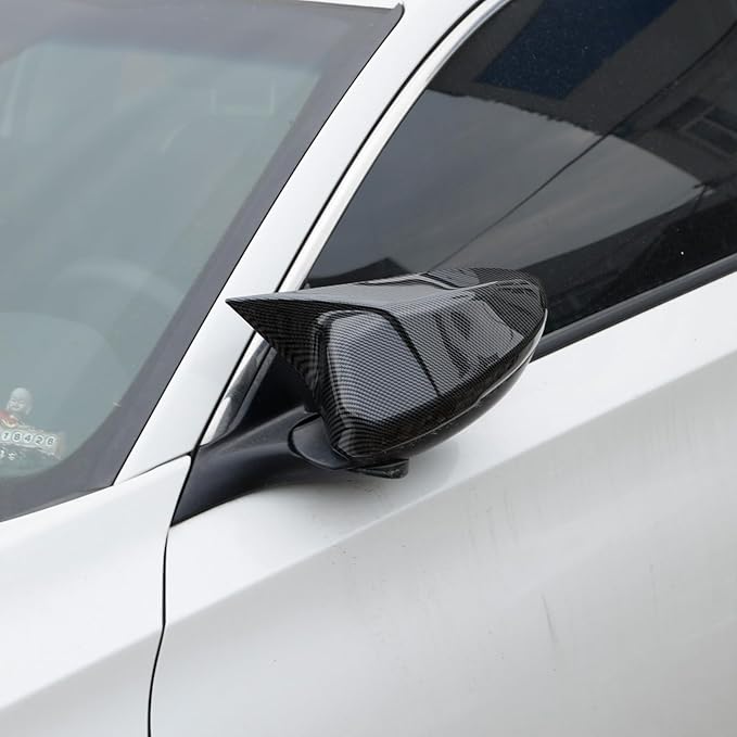 YINGTUU for Honda Accord 10th Gen 2018 2019 2020 2021 2022 2023 2024 2025 Car Ox Horn Side Rearview Mirror Cover Wing Mirror Protect Stickers Exterior Accessories Decals Carbon Fiber Pattern
