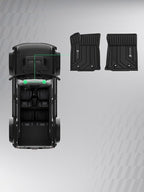 YHTAUTO Automotive Floor Mats Compatible with Toyota Tacoma 2016-2023, TPE All Weather Car Mats Waterproof Anti-Slip Odorless Floor Liner, Interior Car Accessories, 1st Row, Set of 2