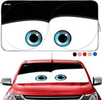 Gven Truck Windshield Sun Shade for Car Windshield Cover Interior Front Window Shades Sun Visor Protector Blocks UV Rays Must-Have Truck Accessories for Pickup, SUV, Sedan, Van, Bonneville(Black, XL)