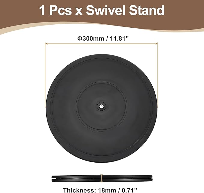uxcell 12 Inch Rotating Swivel Stand with Steel Ball Bearings, 360 Degree Rotating Lazy Susan Turntable Organizer Round Rotat