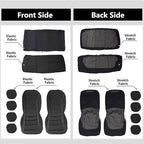 Foneso Car Seat Covers, 100% Breathable with Composite Sponge Inside, Airbag Compatible Universal Fit Accessories Auto for Ca