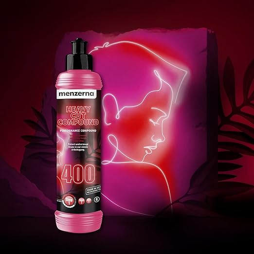 Menzerna Heavy Cut Compound 400 Lady Line 236ml (8oz) - Limited Edition, Pleasant Coconut Scent, Innovative Sanding Polish, Car Scratch Remover, Polishing Compound, Ceramic Coating for Cars
