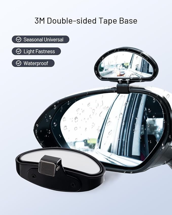 Blind Spot Mirrors, Adjustable Car Auxiliary Universal Wide Angle Mirror for Universal Cars, Screw Fixation