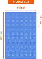 TORACK 3 PCS Metal Pegboard Panels(12x24 inch) for Wall Garage Utility Tools Storage Pegboard for Workbench, Modular Peg Boar