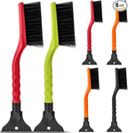 Uiifan 6 Pcs 16 Inch Winter Car Snow Brush Set Ice Scraper and Snow Brush for Car Windshield, Soft Bristle Head, 2 in 1 Winter Removal Tool for SUV and Truck Multi Functional Accessories Gift