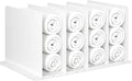 Towel Organizer for Closet, White Interlocking Towels Organizer, Bathroom Towel Storage, Space Saving Bathroom & Cabinet Unde