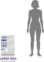 Hefty Vacuum Bags for Clothes 4 Pack, Space Saving Large Vacuum Storage Bags (34 X 22 Inches) Compression Seal for Bedding, T