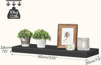 HOOBRO Floating Shelves and Console Table Bundle, Wall Mounted Shelf Set of 2, 15.7" Narrow Entryway Table with Charging Stat