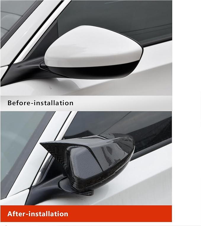 YINGTUU for Honda Accord 10th Gen 2018 2019 2020 2021 2022 2023 2024 2025 Car Ox Horn Side Rearview Mirror Cover Wing Mirror Protect Stickers Exterior Accessories Decals Carbon Fiber Pattern