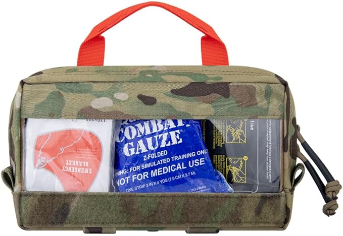 KRYDEX Clear Top Insert Bag with Hook Panel Tactical Packing Cube Travel Organizer Bag (Samll-MC)