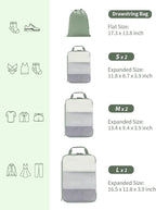 ECOHUB 6 Set Compression Packing Cubes, Lightweight Vacation Travel Essentials, Durable Travel Accessories for Suitcase Carry