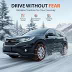 2026 New Universal Anti-Skid Snow Tire Chains, Emergency Traction Cables for Cars SUVs Trucks, Reusable Winter Safety Chains 
