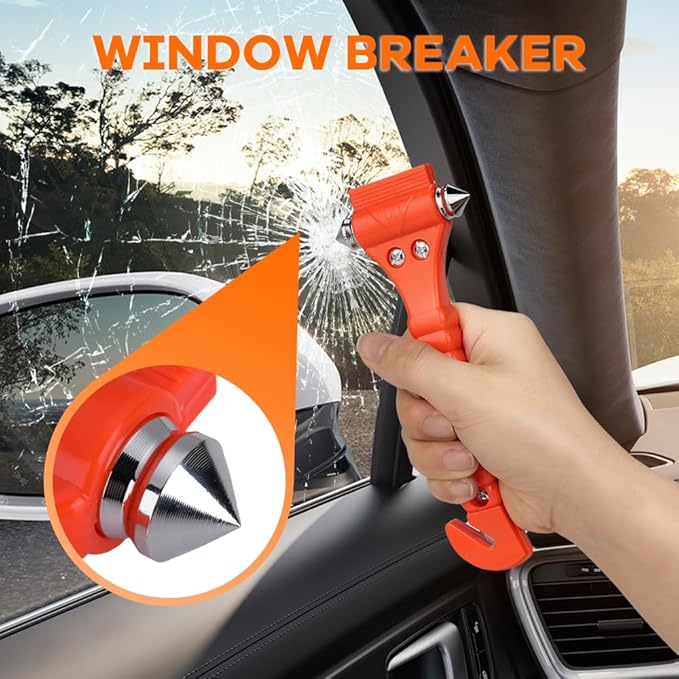 20 PCS Car Safety Hammer Emergency Escape Tool Auto Car Window Glass Hammer Breaker and Seat Belt Cutter Escape 2-in-1 for Fa
