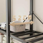 Foldable Portable Wardrobe Closet with Magnetic Doors & Cover, Heavy Duty Covered Clothes Rack with Hanging Clothing Rod, Met