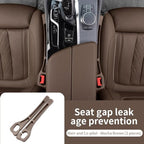 Car Seat Gap Filler 2 Pack, Universal Fit PU Leather Car Seat Gap Plug to Fill The Gap Between Seat and Console, Car Seat Crevice Blocker Stop Things from Dropping (Brown)