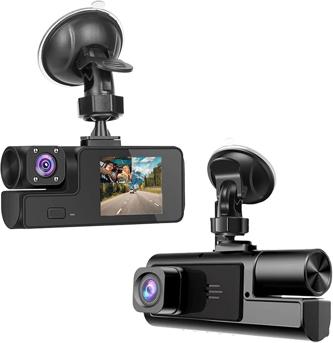 1080P Dual Dash Camera for Car Front and Inside Dashcam Car Security Video Recorder,170°Wide Angle Vehicle Cam,WDR,G-Sensor,2